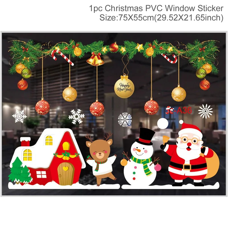 Window stickers for Christmas decoration 2025