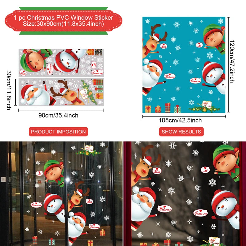 Window stickers for Christmas decoration 2025