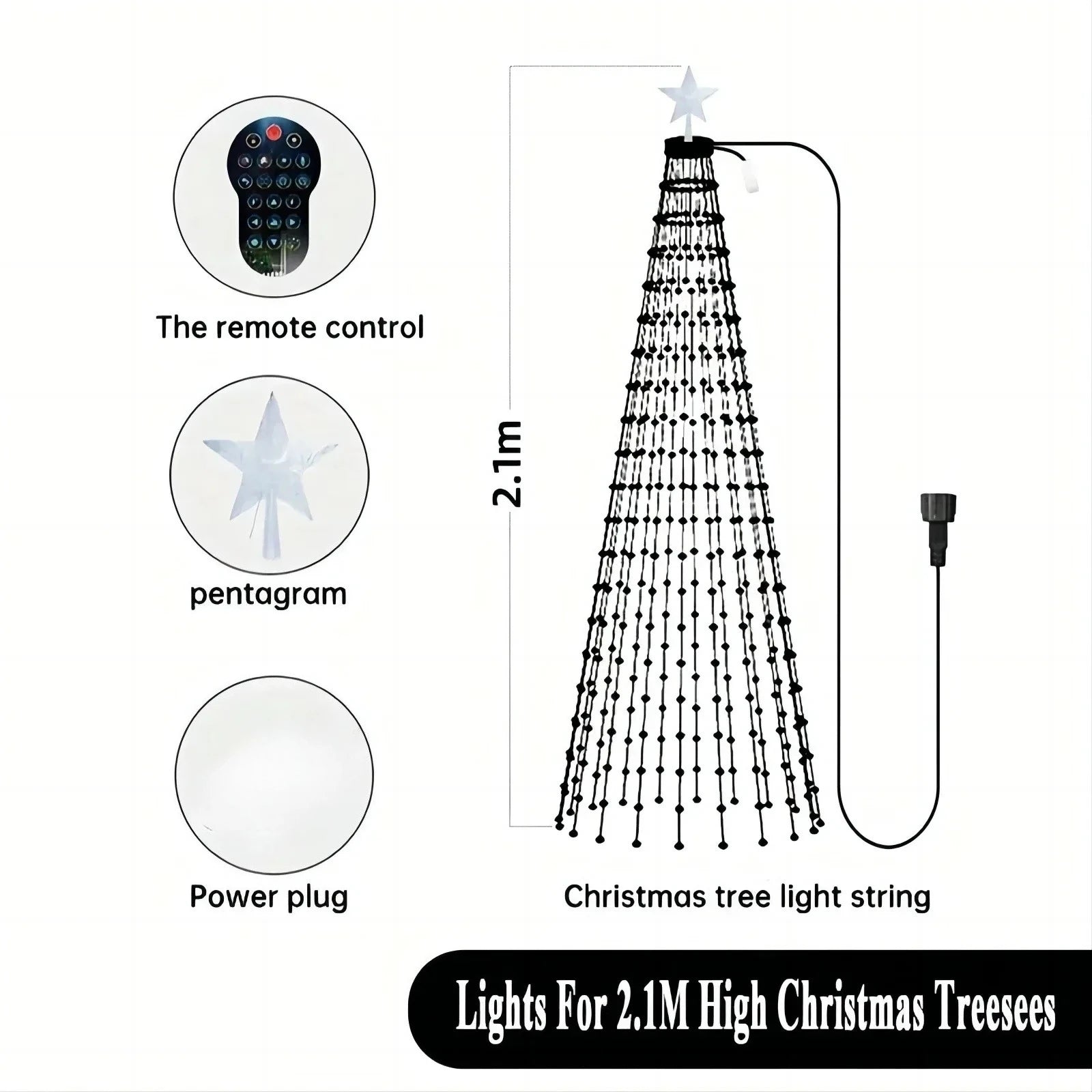 Christmas Tree LED Lights 400LEDs Smart RGB LED String Lights Holiday Decoration for Indoor Outdoor Tree APP/Remote Control