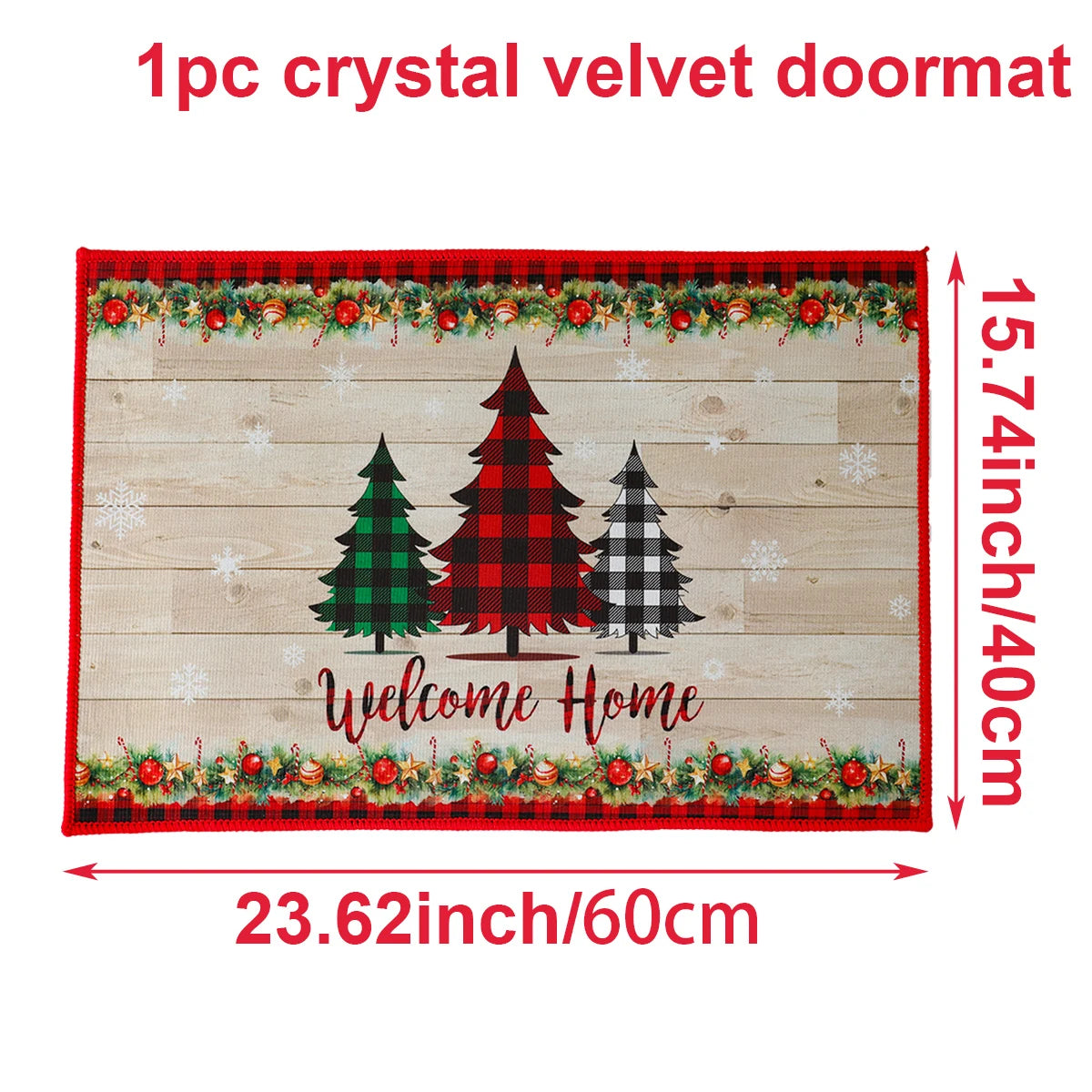 Door mat for Christmas decoration