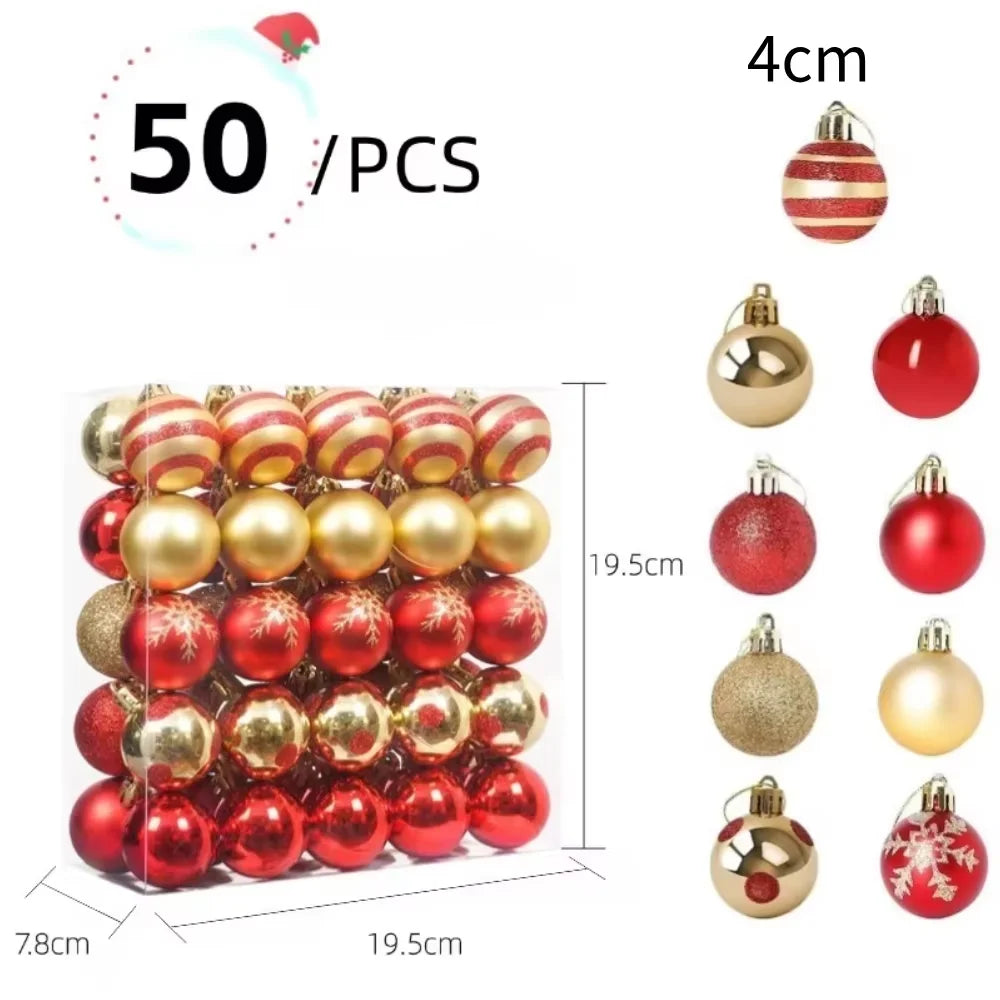 50Pcs Christmas Tree Balls Ornament