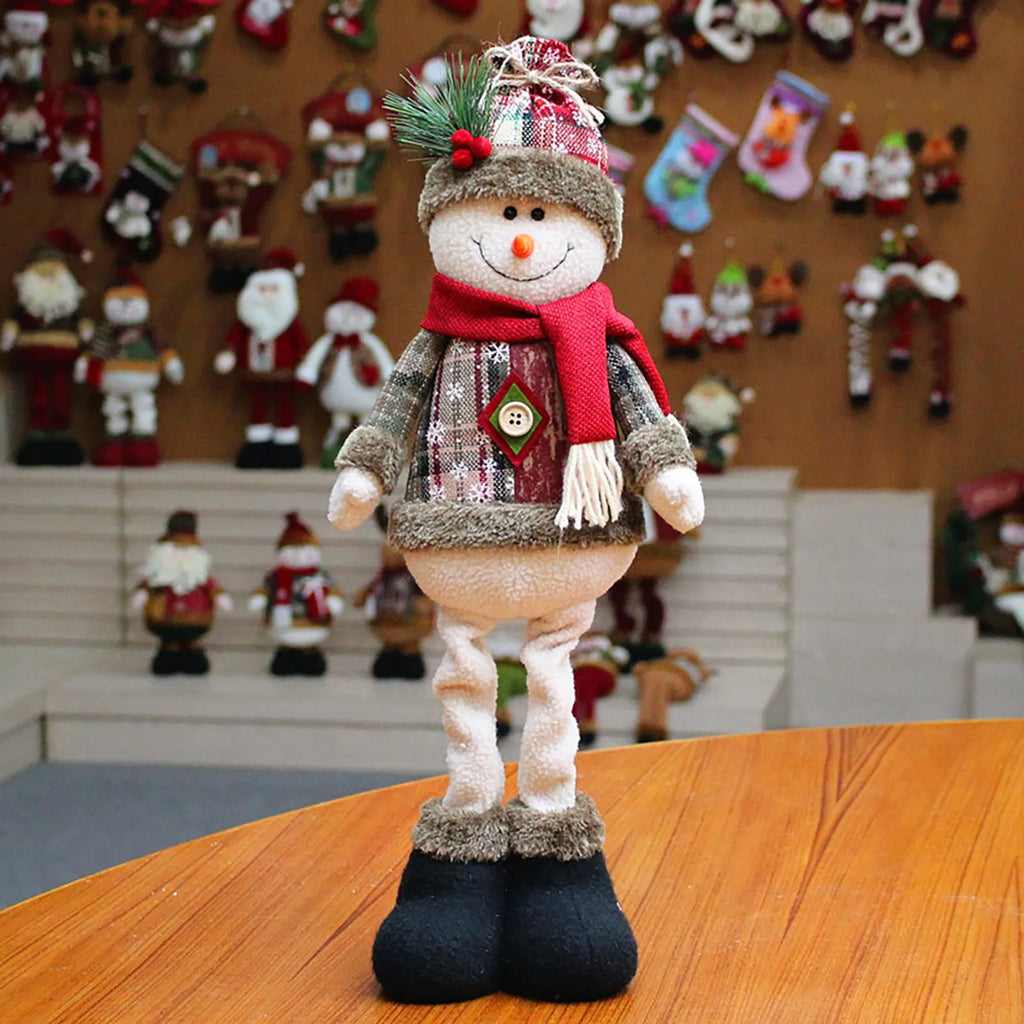 3PCS Christmas Decorative Christmas Dolls Reindeer Snowman