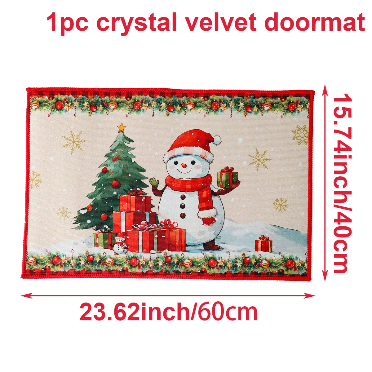 Door mat for Christmas decoration