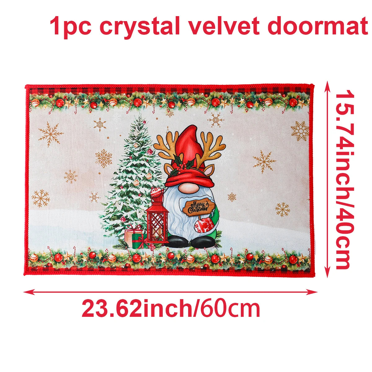 Door mat for Christmas decoration