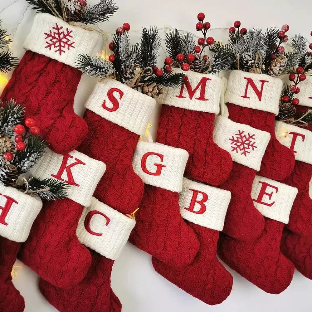 Christmas stockings knitting Christmas decoration 2025