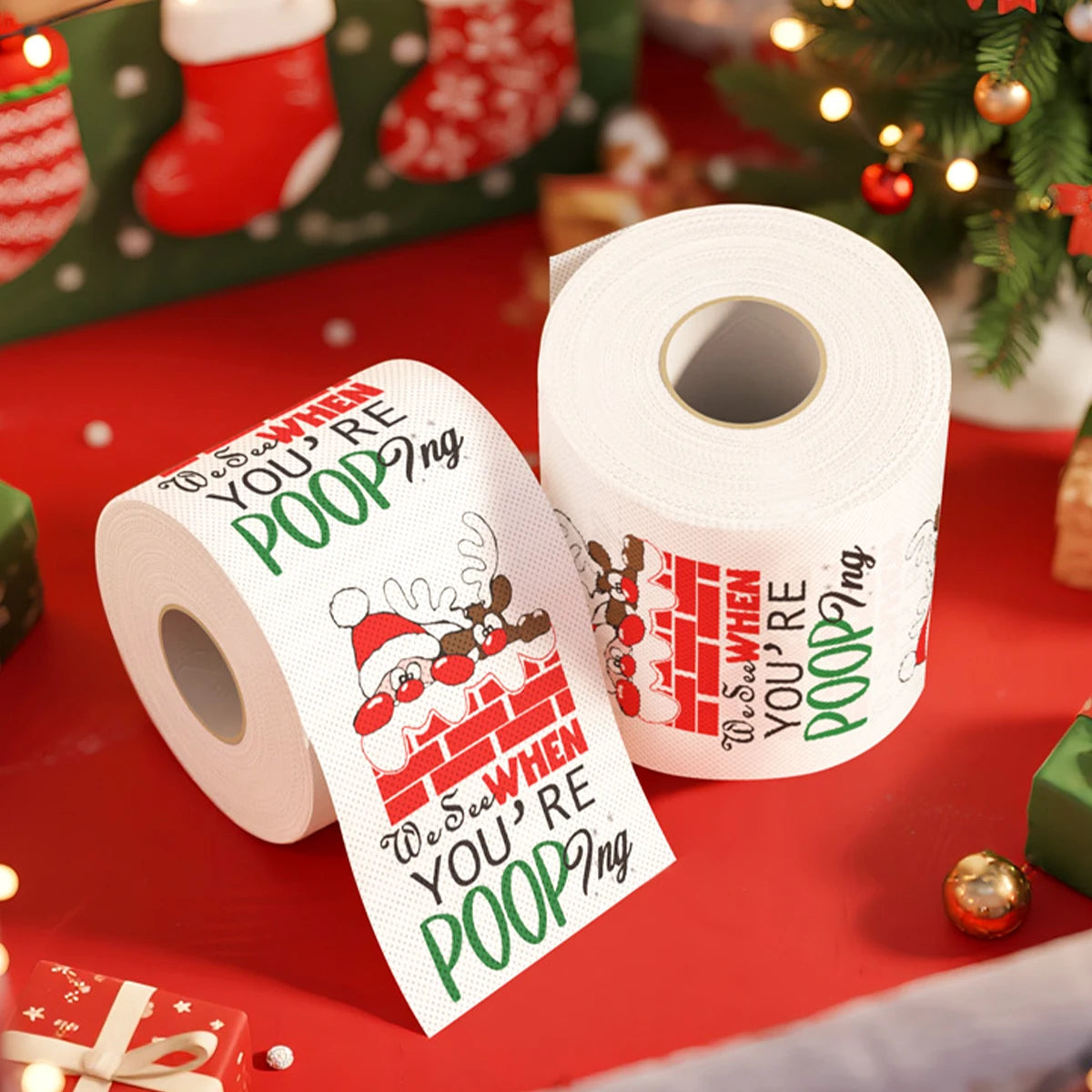 Funny Christmas paper roll