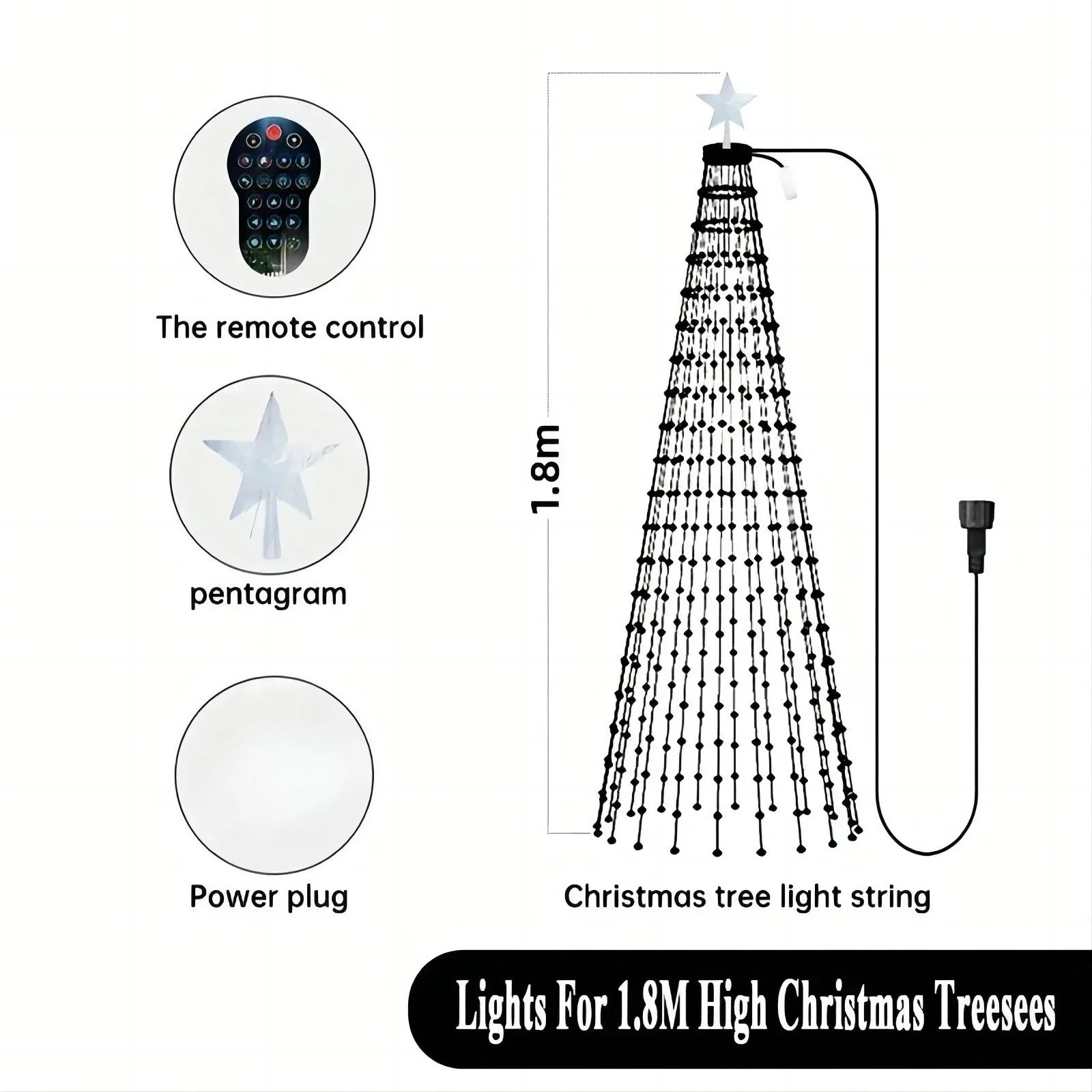 Christmas Tree LED Lights 400LEDs Smart RGB LED String Lights Holiday Decoration for Indoor Outdoor Tree APP/Remote Control