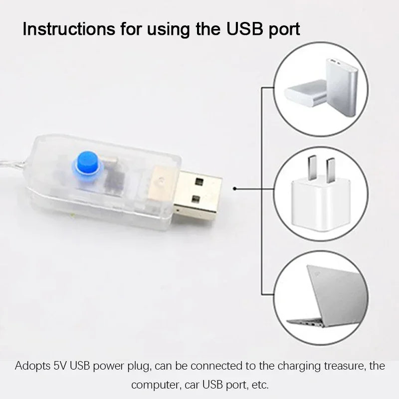 1/3M Santa Claus Climbing Ladder String Lights USB 8 Modes LED Lamp Christmas Decoration for Garden Cristmas Tree New Year Gift