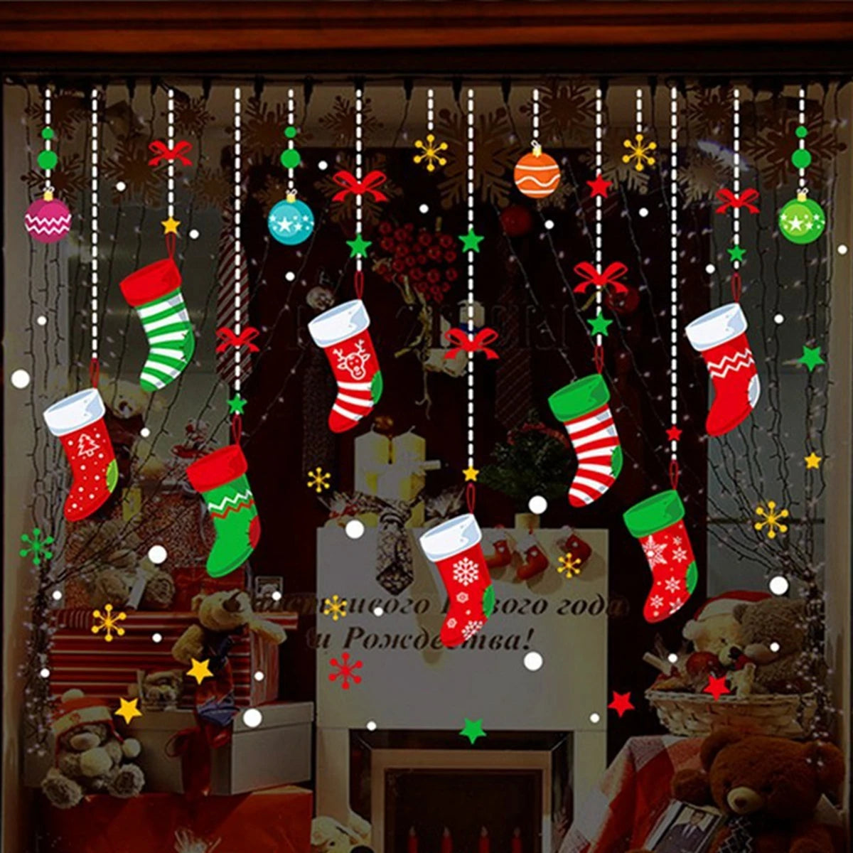 Window stickers for Christmas decoration 2025