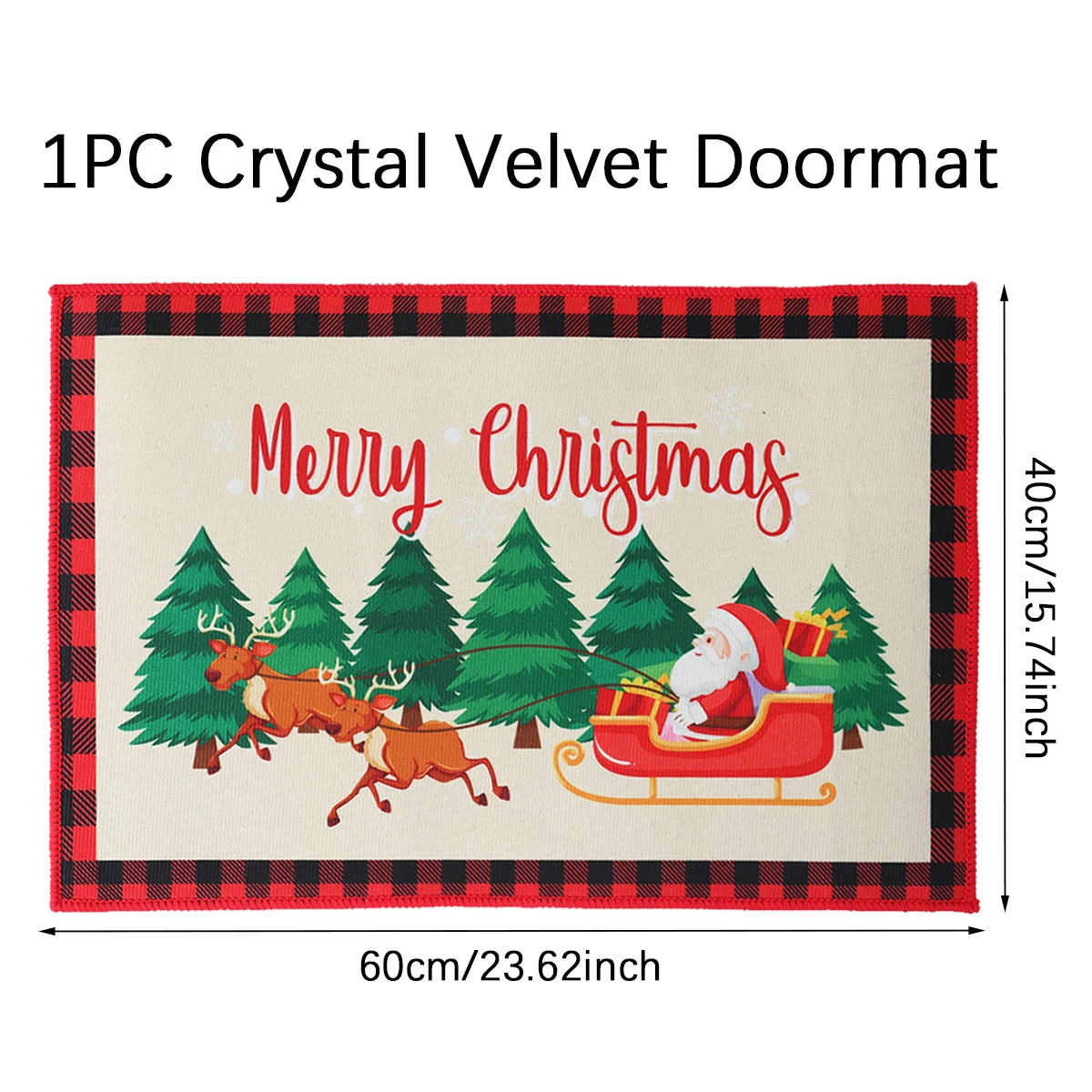 Door mat for Christmas decoration