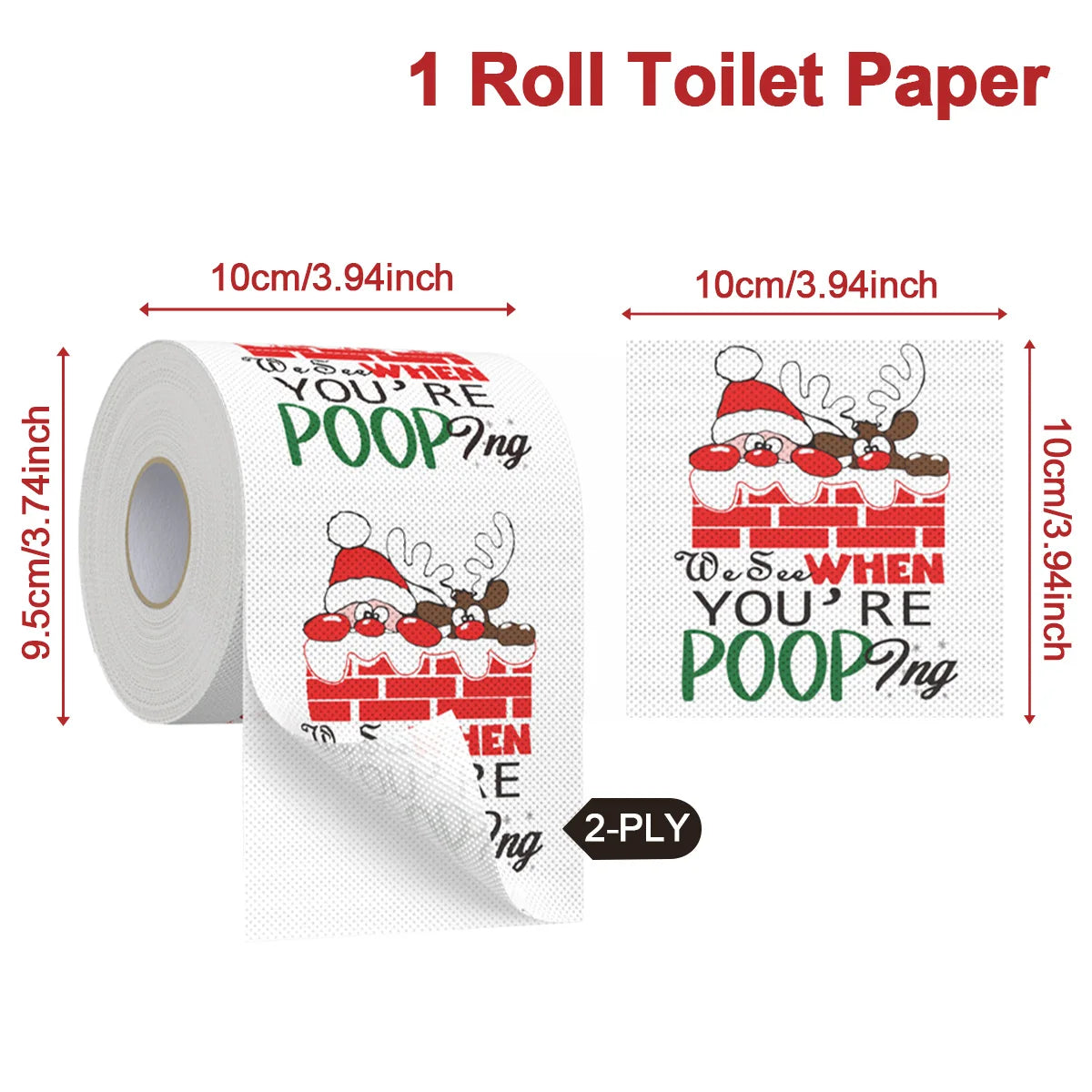Funny Christmas paper roll