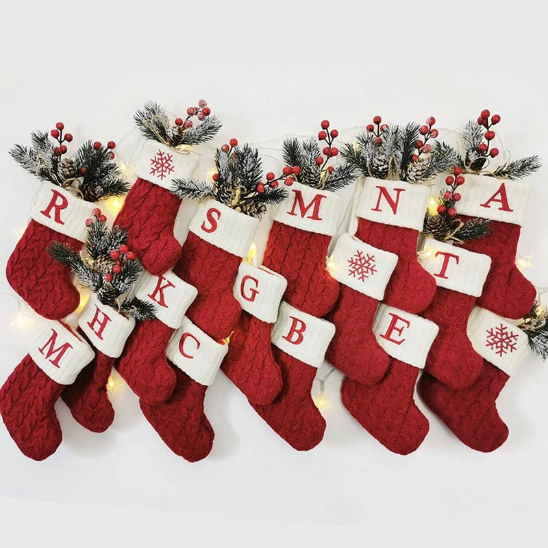 Christmas stockings knitting Christmas decoration 2025