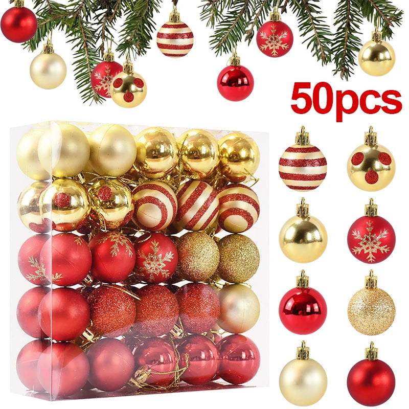 50Pcs Christmas Tree Balls Ornament